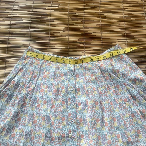 Free People Mini Skirt Women's Medium 8 Cottagecore Flouncy Flared A Line Girly - Picture 4 of 10